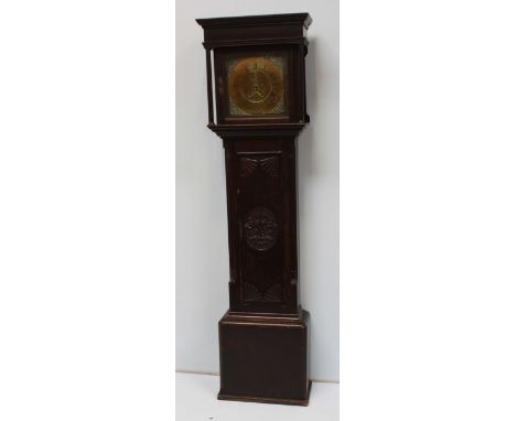 A late 18th century 30-hour longcase clock, by James Todd of Bradford, 30cm square brass dial, with applied brass chapter rin