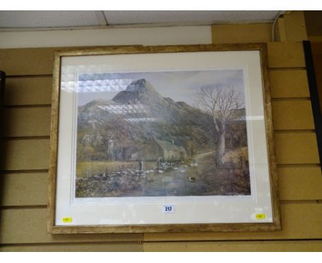 GWYNETH TOMOS limited edition (712/1000) print - 'Y Cnicht', 38 x 48 cms