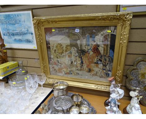 Fine tapestry in a gilt frame
