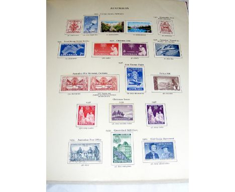 Stamp album with mainly British Commonwealth stamps