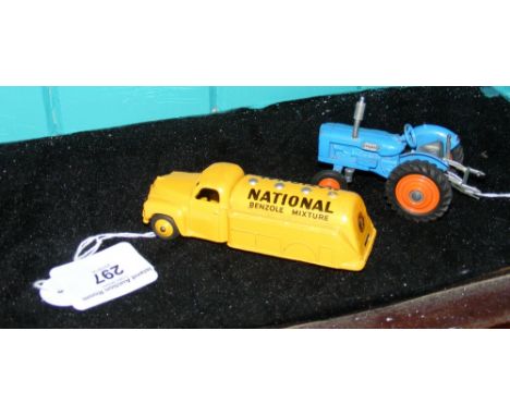 A Dinky Toys No.443 "National Benzole Mixture" Tanker, together with a Corgi Toys Fordson Tractor