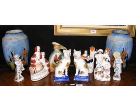 Various collectable ceramic ware, including Staffordshire and other