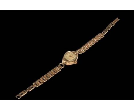 Rotary 9 carat gold ladies bracelet watch.