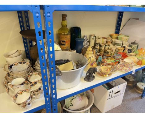Royal Doulton English Old Scenes pottery, two pieces Aynsley Orchard Gold, Goebel, part teawares, decorative pottery, etc.