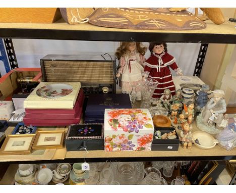 Mamod steam engine, Lladro figurines, costume jewellery, Ringtons, Hummel, etc.