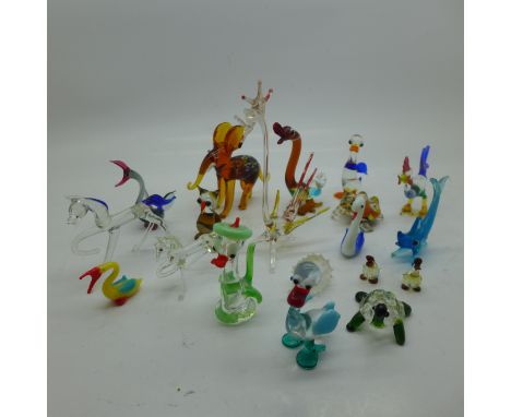 Vintage hand blown glass animals (20) 