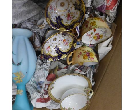 A collection of part tea sets and vases, including Royal Worcester 