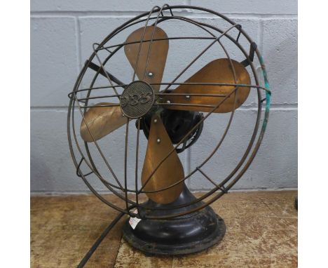 A vintage G.E.C. desk fan (for display use only) 