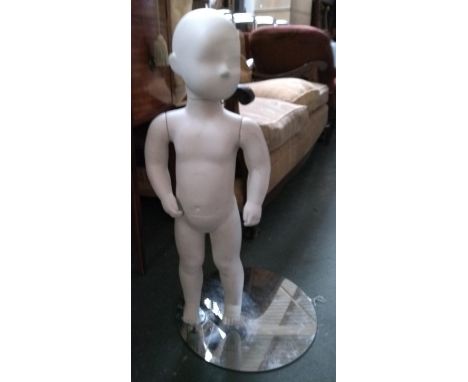 A child's shop display mannequin, 77cmH 