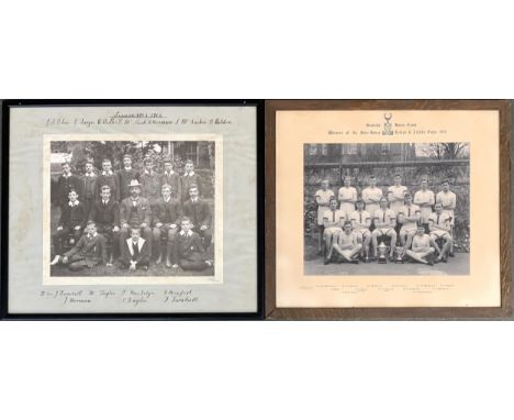 A school photo circa 1904, 24x29cm, together with a school photo of Gonville house team, winners of the inter house relays an