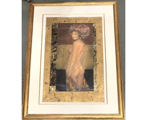 After Markus Csaba, signed limited edition print of a woman, 92x59cm 