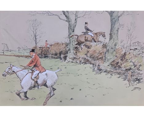 Snaffles (Charles Johnson Payne 1884-1967), 'Great Banks', original colour print published by Fores Limited, newly framed and