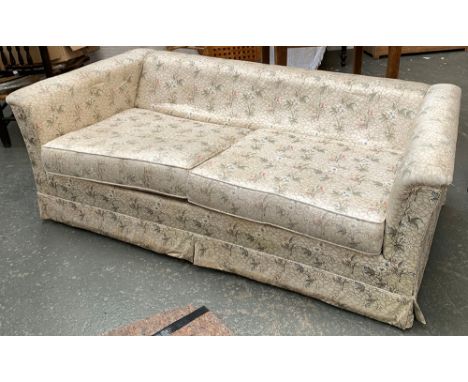 A Liberty style chintz upholstered sofa bed, 180cmW, 91cmD 