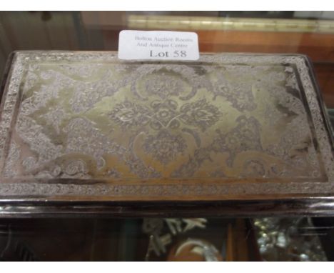 White metal cigarette case