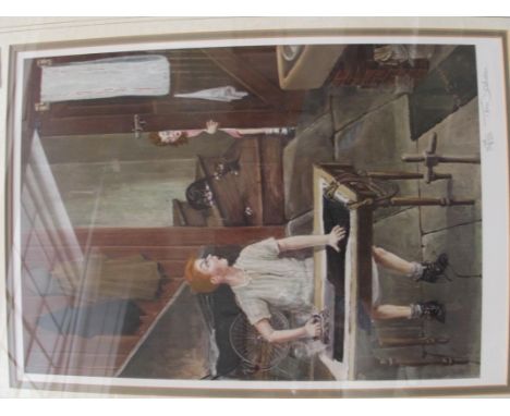 Framed Tom Dodson print, signed 
