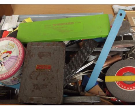 Various tools and hardware items 