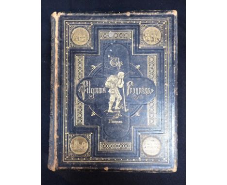 BUNYAN THE PILGRIM'S PROGRESSAdam & Co, Newcastle-on-Tyne, with lithograph colour plates and embossed binding, late 19th cent