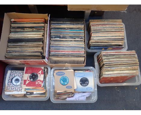 A LARGE QUANITY OF MIXED VINYL RECORDSincluding; Elvis Picture vinyl, The Rolling Stones, Johnny Cash 'Juicehead', Dr Hook, L