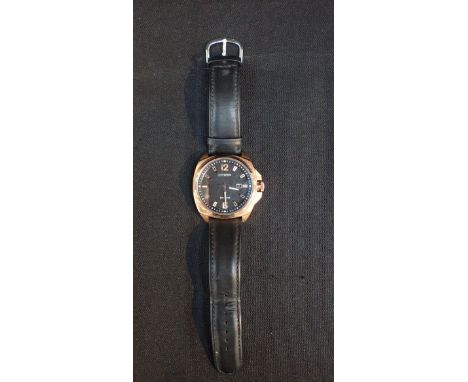 CITIZEN: A GOLD-PLATED ECO-DRIVE GENTS WRISTWATCH