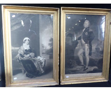 G.DAWE AFTER R. BOWYER; 'VICE ADMIRAL SIR ANDw MITCHELL, K.B'mezzotint, in old gilt frame 71 x 50cm, and another; Eleanor, La
