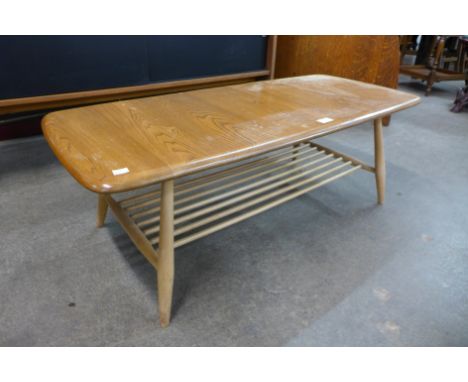 An Ercol Blonde ash and beech Windsor coffee table 