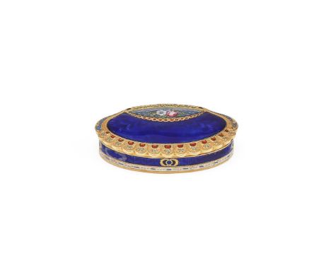 A SWISS GOLD AND ENAMELLED VINAIGRETTE GENEVA UNDER FRENCH OCCUPATION, UNIDENTIFIED MAKER'S MARK JGB, 1798 - 1809 LITTLE GUAR