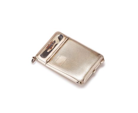 A 9 CARAT GOLD MATCHBOOK CASE JOHN HENRY WYNN, BIRMINGHAM 1926 With engine turned decoration, rectangular vacant reserve, str