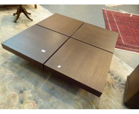 SQUARE COFFEE TABLE. Square modern slide top storage coffee table 110 x 110 x 26