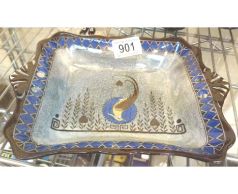 ROYAL DOULTON BIRD TRAY. Royal Doulton Titanium small bird tray