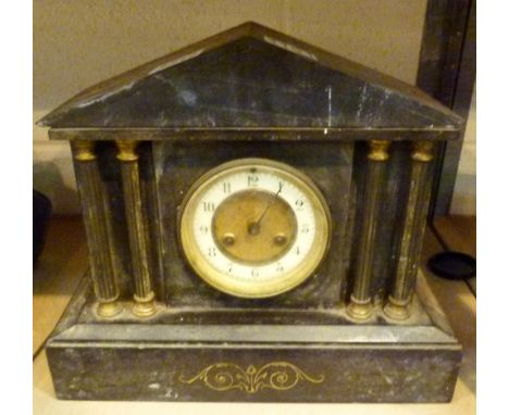 MANTEL CLOCK. Marble chiming mantel clock
