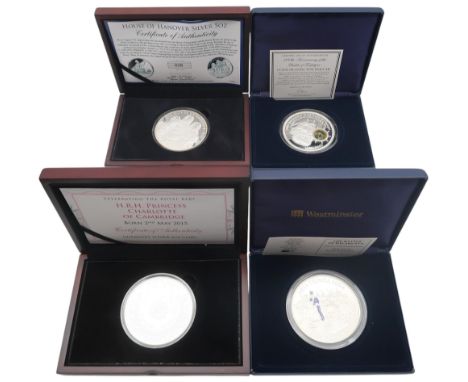 Elizabeth II&nbsp;(1952-2022) commemorative silver coins, cased with COA to include The Battle Of Balaklava 2004 5oz, Battle 
