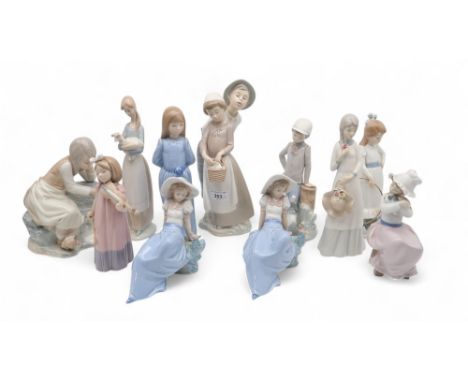 A collection of Nao, Lladro and other Spanish figures Condition Report:Available upon request