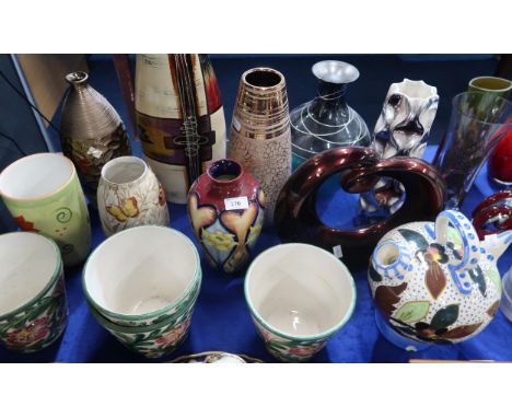 Assorted ceramic vases including Old Tupton Ware, Italian plant pots etc Condition Report:Available upon request