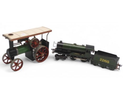 An 0-gauge 4-4-0 "Princess Elizabeth" clockwork locomotive and tender, the tender marked Bassett-Lowke Ltd., London &amp; Nor