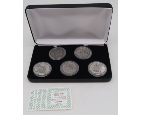 Celtic Lore a set of five limited edition silver 1 oz coins &nbsp;featuring the artwork of Howard David Johnson&nbsp;cased&nb