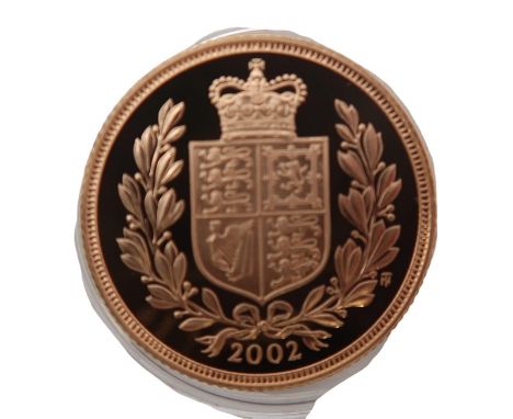 ELIZABETH II&nbsp;(1952-2022)1 Sovereign - Elizabeth Golden Jubilee Commemorative Issue 2002 Obverse fourth crowned portrait 