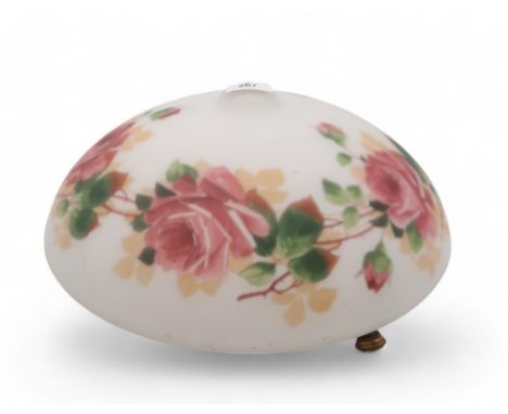 A satin glass reverse decorated ceiling light shade Condition Report:Available upon request
