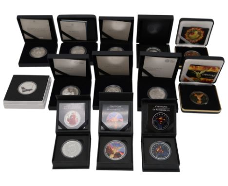 A lot comprising twelve various 1 oz silver coins various designs Condition Report:Available upon request