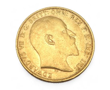 Edward VII&nbsp;(1901-1910) 1 Sovereign 1902 Melbourne Obverse portrait of King Edward VII facing right legend around&nbsp;ED