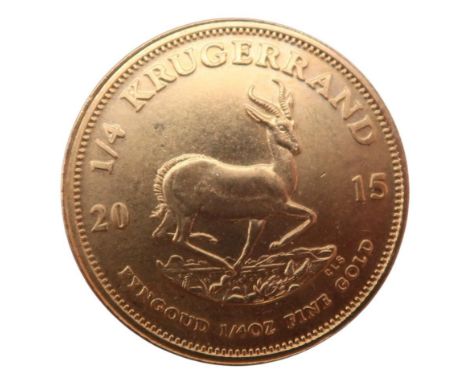 South Africa Republic&nbsp;(1961-date)&nbsp;¼ Ounce Krugerrand 2015 Obverse Left facing portrait of Stephanus Johannes Paulus