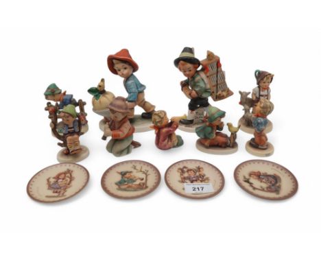 Assorted Hummel and Friedl figures and plates Condition Report:Available upon request