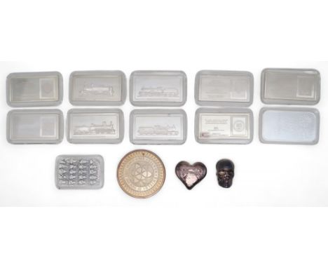 Silver Bullion a lot comprising 8 Railway themed bars etc approximate weight 350 grams Condition Report:Available upon reques