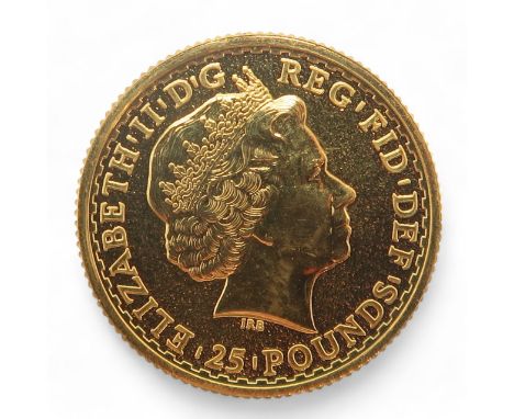 Elizabeth II&nbsp;(1952-2022) 25 Pounds 2015 Obverse Fifth crowned portrait of Queen Elizabeth II right, wearing the George I