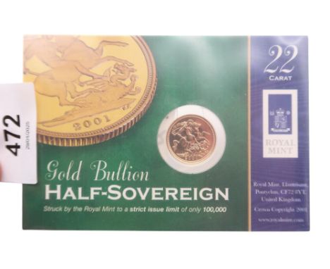 ELIZABETH II (1952-2022)&nbsp;1 Sovereign 2001 (encapsulated) Obverse Fourth crowned portrait of HM Queen Elizabeth II right,