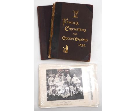 The Book of Cricket Edited by C.B. Fry, half-bound in maroon calf, folio&nbsp; Famous Cricketers and Cricket Grounds&nbsp;189