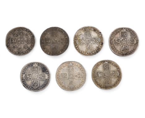 GEORGE II&nbsp;(1727-1760) 1&nbsp;SHILLING&nbsp;1736 Obverse Laureate and draped bust of King George II left, legend around&n