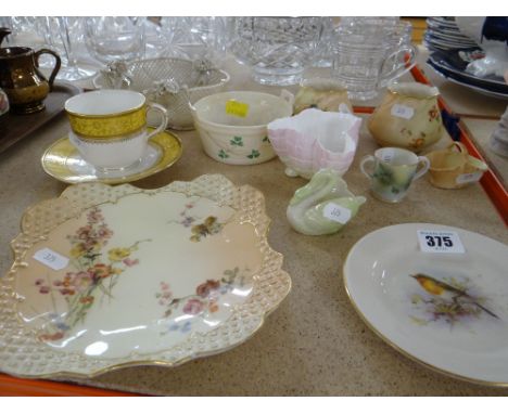 ASSORTED ROYAL WORCESTER &amp; BELLEEK CABINET CHINA