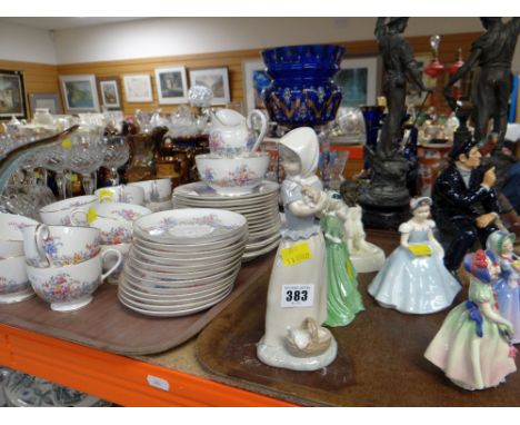 ASSORTED ROYAL DOULTON &amp; OTHER FIGURINES including 'Babie', 'June', 'Shore Leave' and Royal Worcester 'Bridal Way' china 