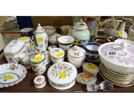 ASSORTED DECORATIVE CABINET CHINA ORNAMENTS including Spode golfing ETC