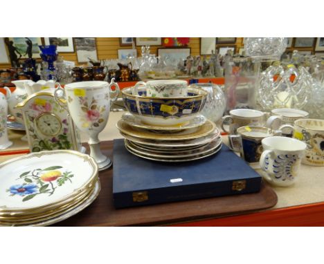 ASSORTED DECORATIVE COMMEMORATIVE CERAMICS including large mugs, cups, bowls, trophy cups and dishes by Spode, Royal Worceste